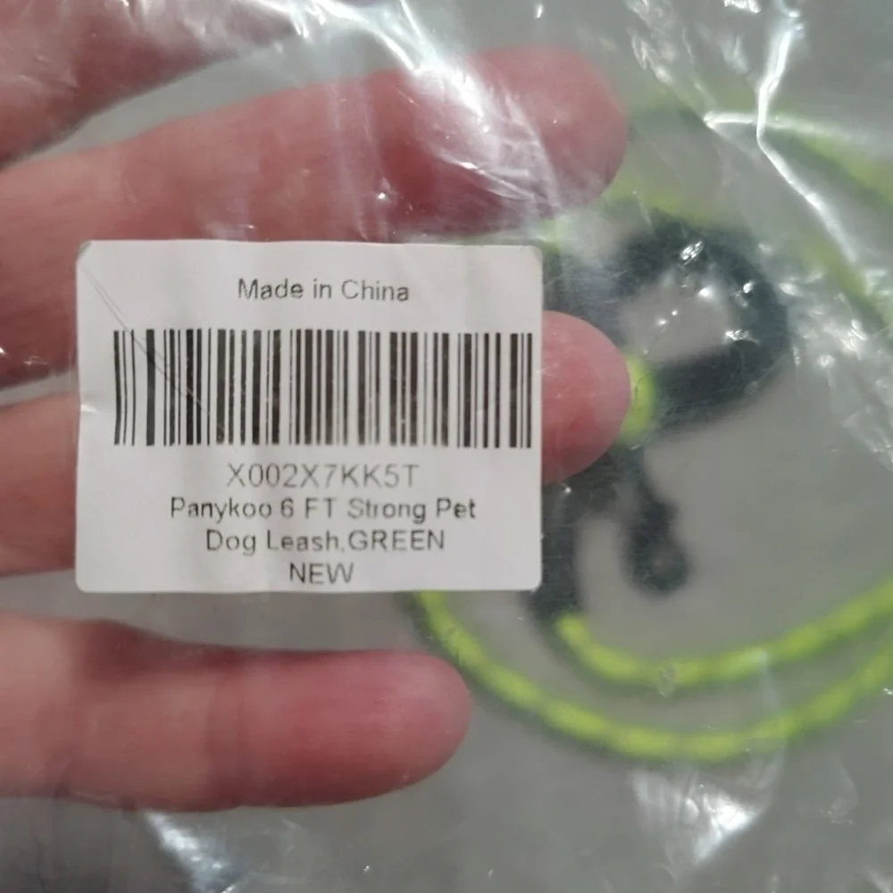 Panykoo Strong Pet Dog Leash 6 Foot Reflective Green‎ New Comfort Sturdy